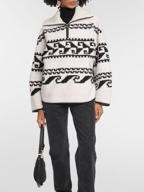 Isabel Marant Marner Fleece Pullover Half Zip Jacket